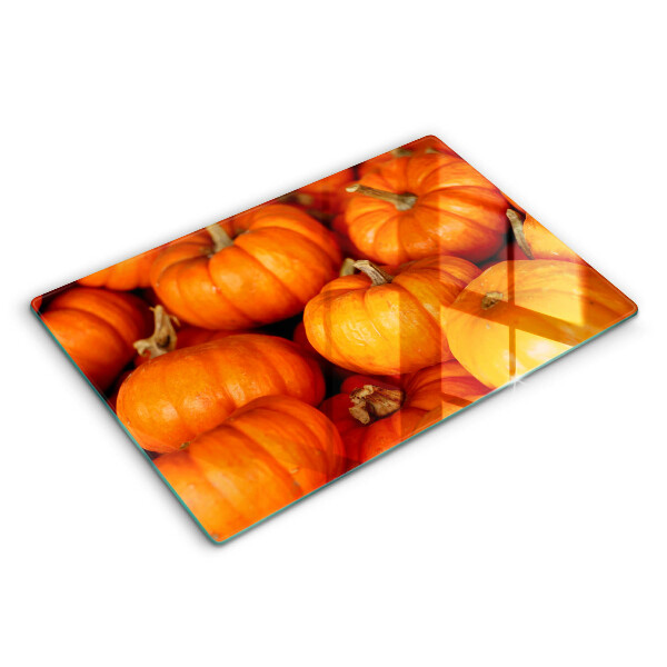 Herdabdeckplatte glas Kürbisse
