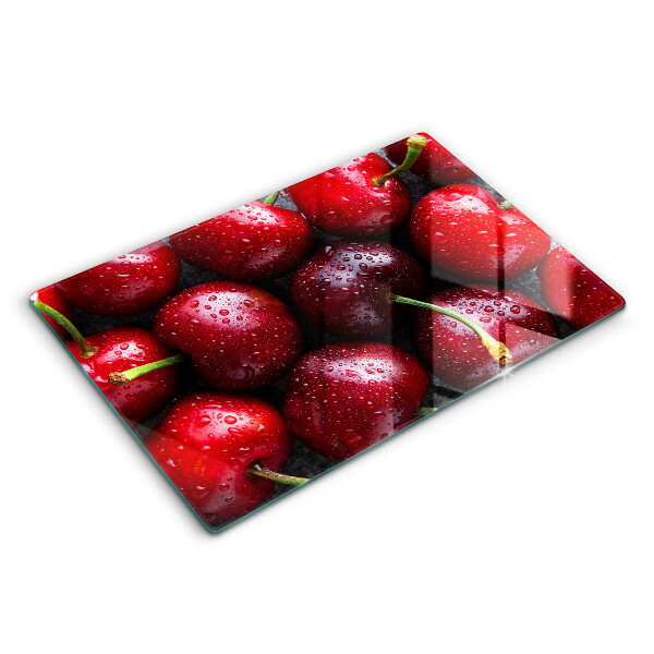 Herdabdeckplatte glas Nahaufnahme von Kirschen