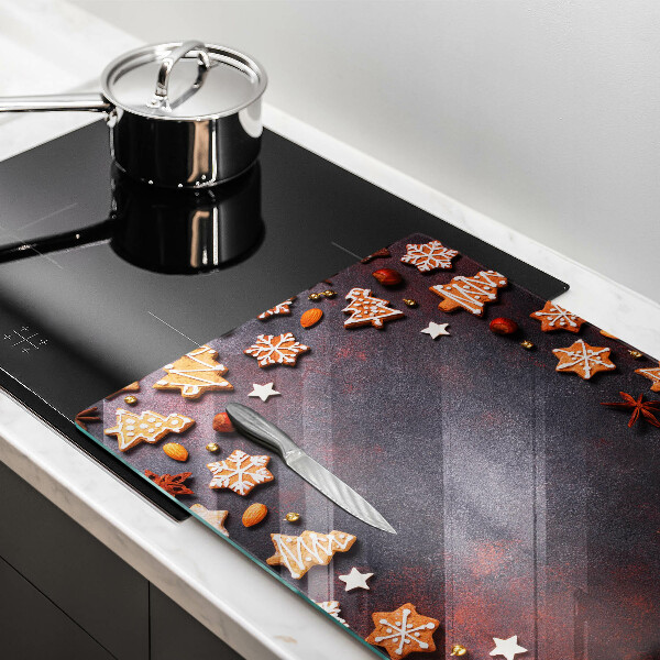 Herdabdeckplatte glas Lebkuchenweihnachten