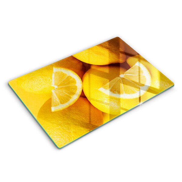 Herdabdeckplatte glas Saftige Zitronen