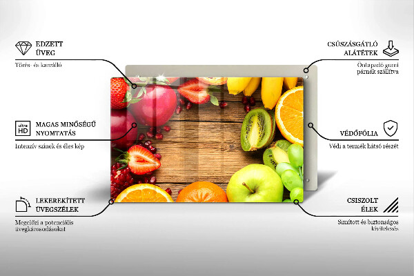 Herdabdeckplatte glas Frisches Obst