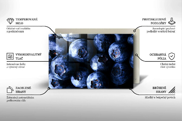 Herdabdeckplatte glas Nahaufnahme von Beeren