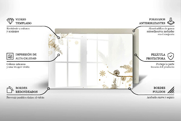 Herdabdeckplatte glas Winterdekorationen