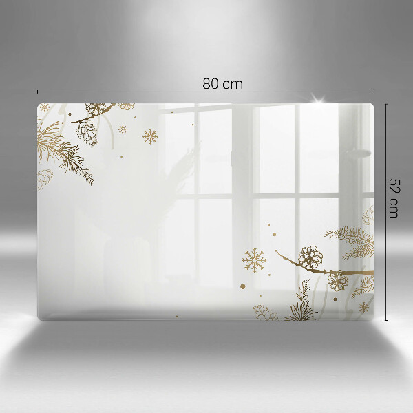 Herdabdeckplatte glas Winterdekorationen