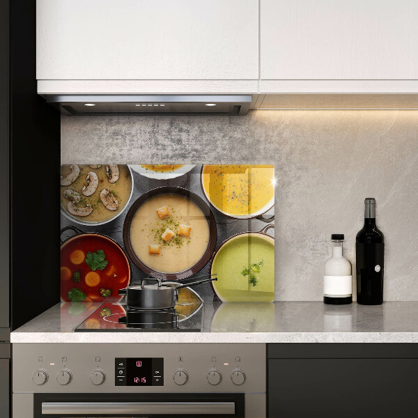 Herdabdeckplatte glas Bunte Suppen