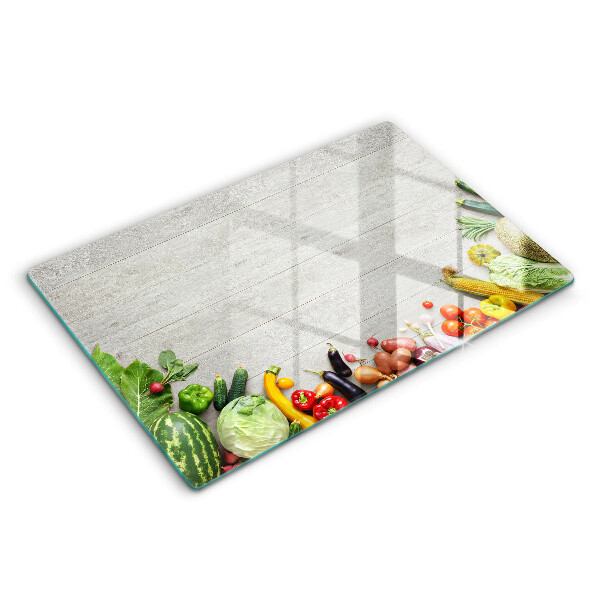 Herdabdeckung Gemüse auf Deckel