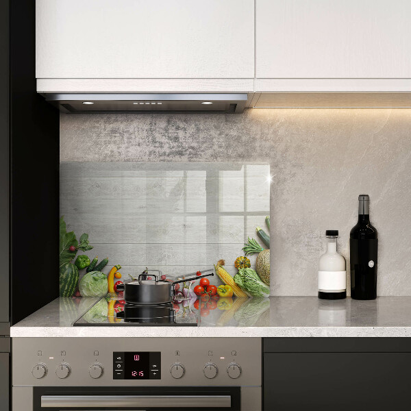 Herdabdeckung Gemüse auf Deckel