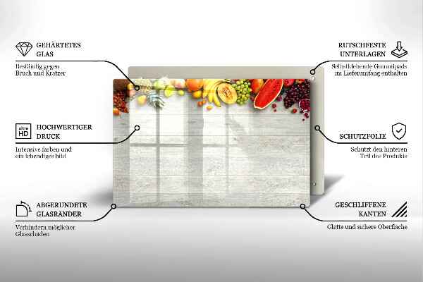 Herdabdeckung Früchte auf Einbänden