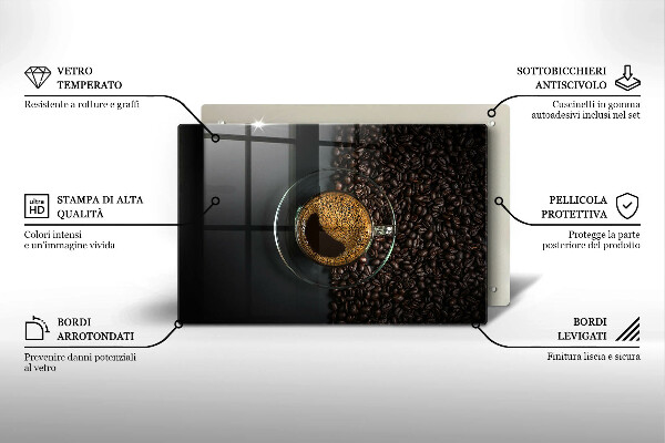 Abdeckung induktionskochfeld Kaffee und Bohnen