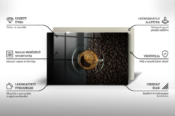 Abdeckung induktionskochfeld Kaffee und Bohnen