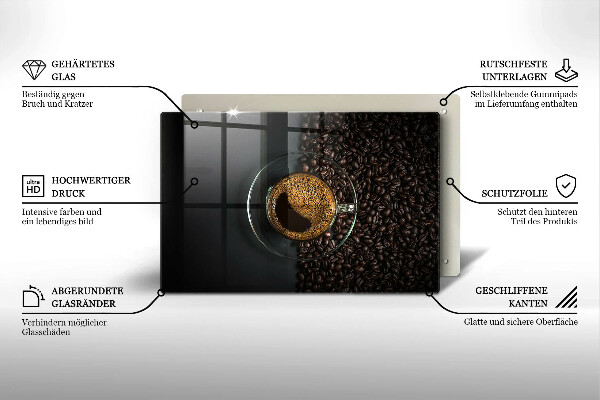 Abdeckung induktionskochfeld Kaffee und Bohnen