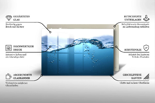 Abdeckung induktionskochfeld Blaues Wasser