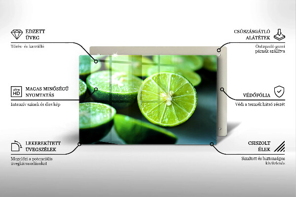 Abdeckung induktionskochfeld Limetten-Zitrusfrüchte