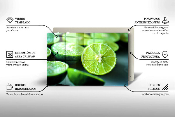 Abdeckung induktionskochfeld Limetten-Zitrusfrüchte