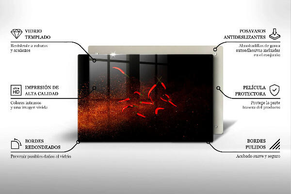 Abdeckung induktionskochfeld Scharfe Chilischoten