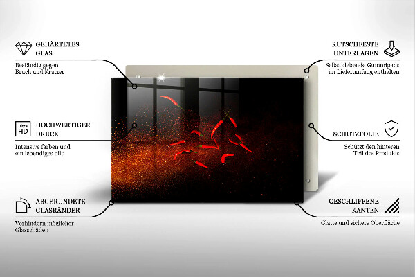 Abdeckung induktionskochfeld Scharfe Chilischoten