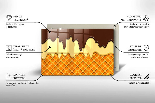Abdeckung induktionskochfeld Eistüte-Illustration