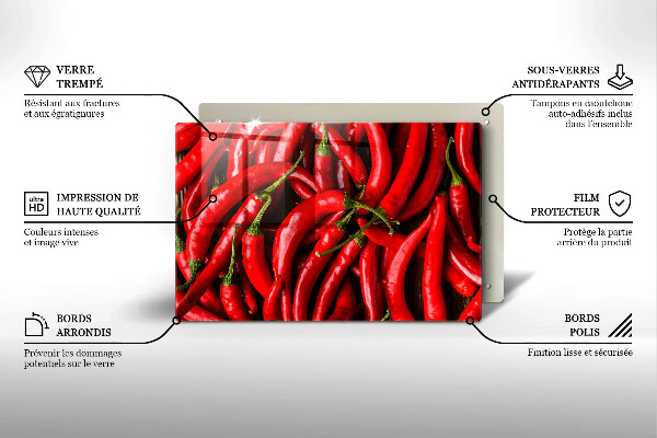 Abdeckung induktionskochfeld Scharfe Chilischoten