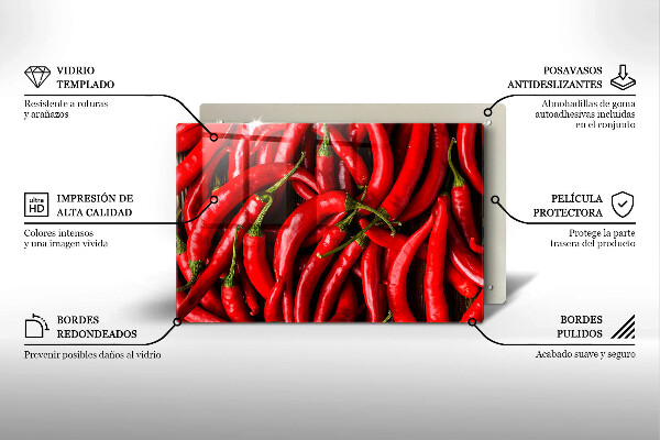 Abdeckung induktionskochfeld Scharfe Chilischoten