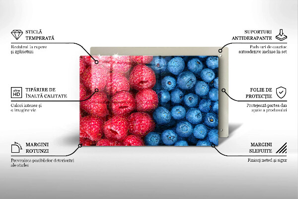 Abdeckung induktionskochfeld Himbeer- und Blaubeerfrüchte