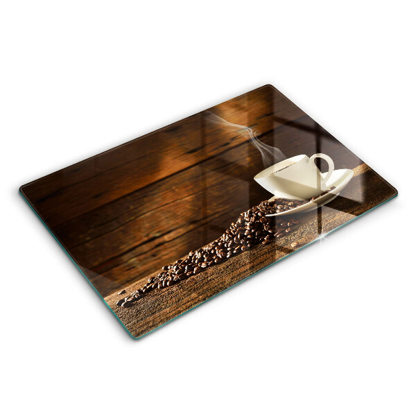Herdabdeckung Kaffeetasse aus Holz