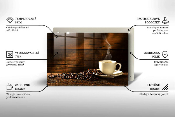 Herdabdeckung Kaffeetasse aus Holz