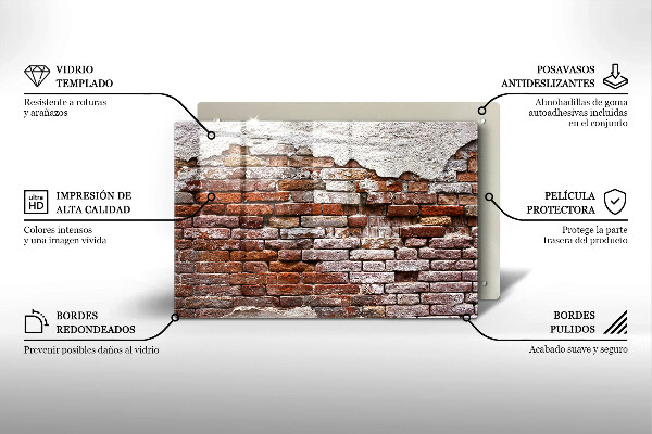 Herdabdeckung Alte Ziegel- und Betonmauer