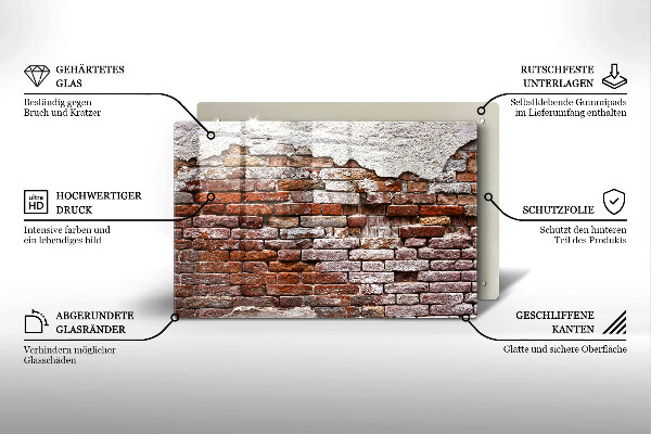 Herdabdeckung Alte Ziegel- und Betonmauer