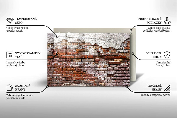 Herdabdeckung Alte Ziegel- und Betonmauer