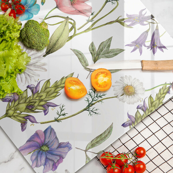 Herdabdeckung Blumenillustration