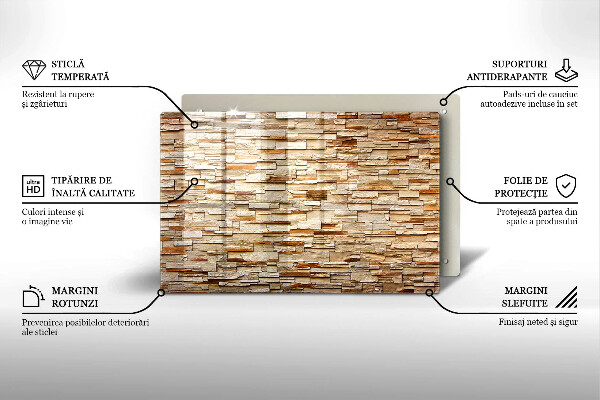 Herdabdeckung Textur von dekorativen Steinen
