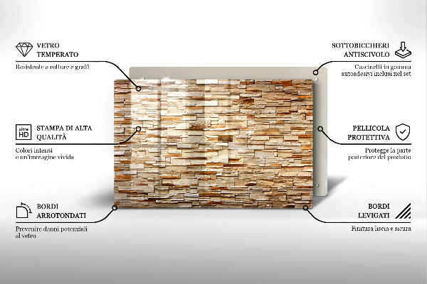 Herdabdeckung Textur von dekorativen Steinen