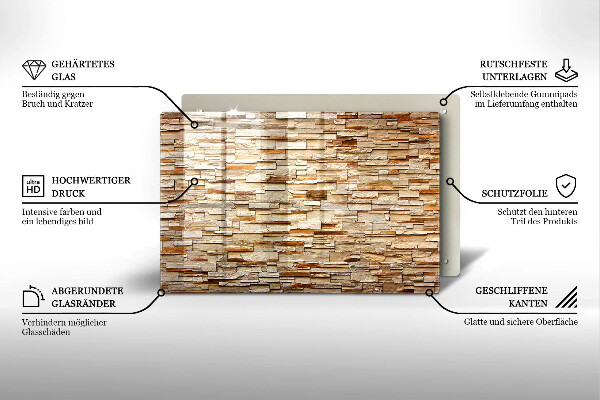 Herdabdeckung Textur von dekorativen Steinen