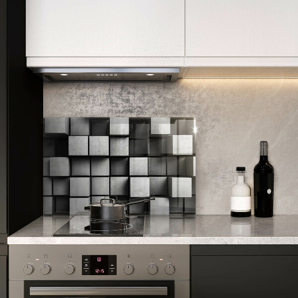 Herdabdeckung Abstrakte 3D-Quadrate