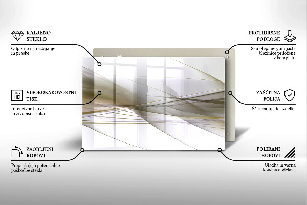 Herdabdeckung Abstraktes Liniendesign