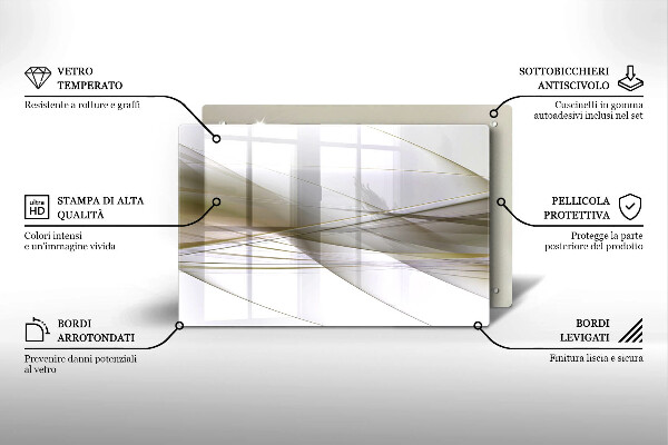 Herdabdeckung Abstraktes Liniendesign