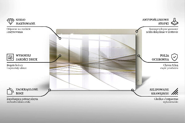 Herdabdeckung Abstraktes Liniendesign