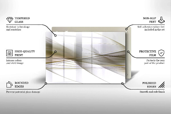 Herdabdeckung Abstraktes Liniendesign