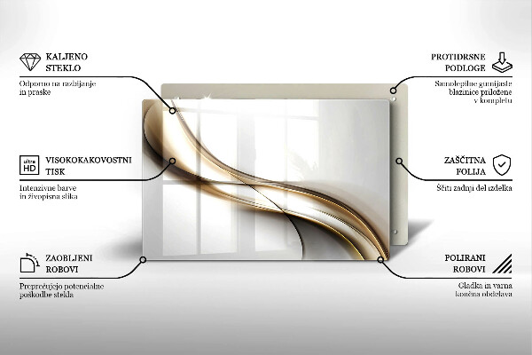Herdabdeckung Weiche Linien Abstraktion
