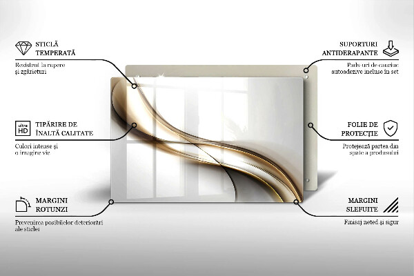 Herdabdeckung Weiche Linien Abstraktion