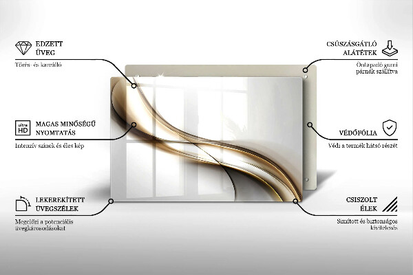 Herdabdeckung Weiche Linien Abstraktion