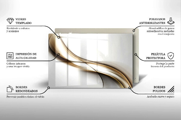 Herdabdeckung Weiche Linien Abstraktion