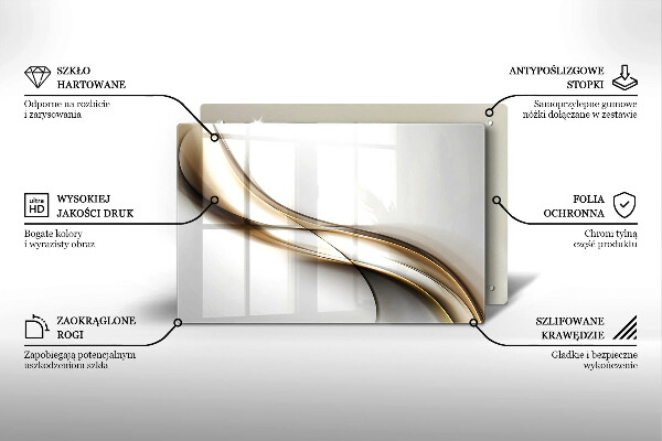 Herdabdeckung Weiche Linien Abstraktion