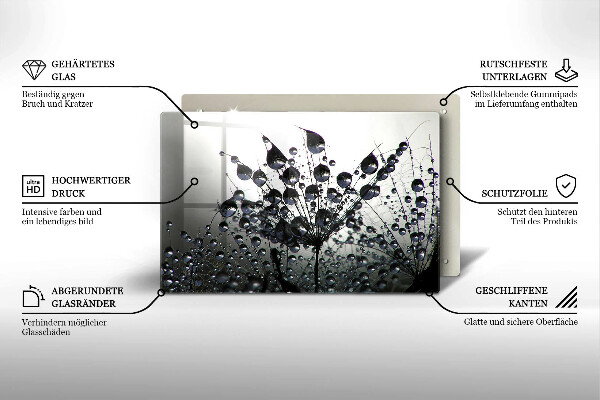 Herdabdeckung Löwenzahn und Tau