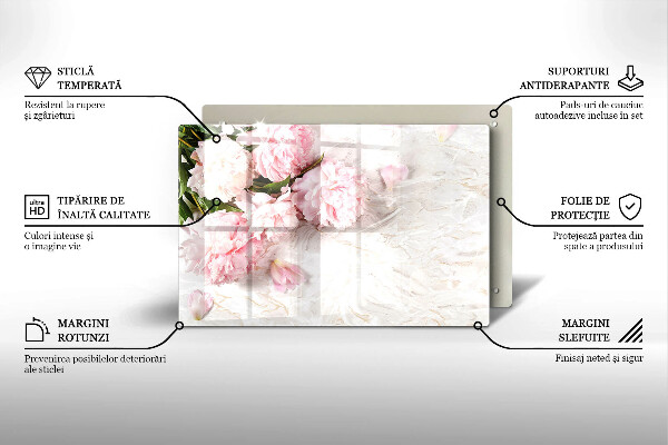Herdabdeckung Zarte Rosenblüten