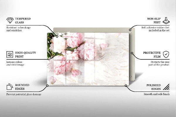 Herdabdeckung Zarte Rosenblüten