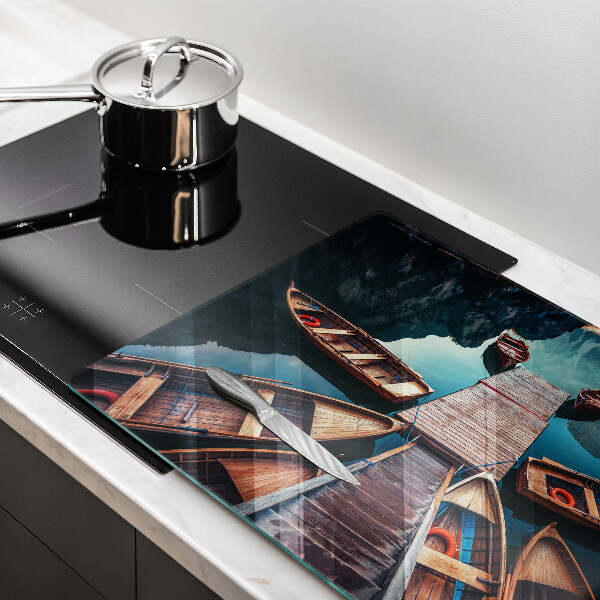 Herdabdeckung Boote auf dem See