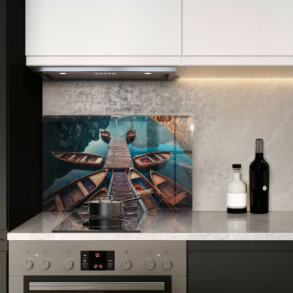 Herdabdeckung Boote auf dem See