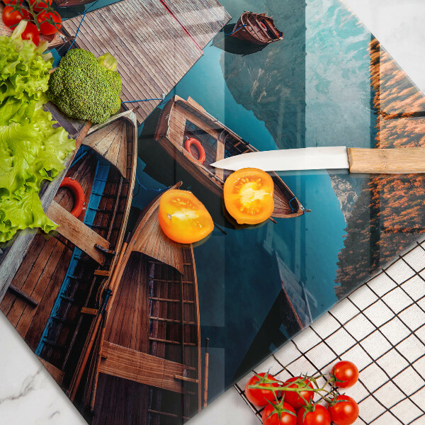 Herdabdeckung Boote auf dem See