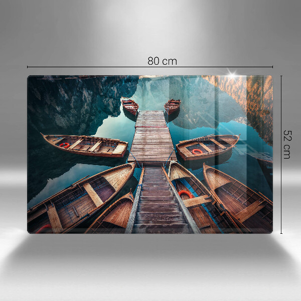 Herdabdeckung Boote auf dem See